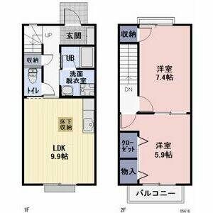 カンフォートＭＩＳＳＡ B｜三重県鈴鹿市桜島町１丁目(賃貸テラスハウス2LDK・--・59.64㎡)の写真 その2