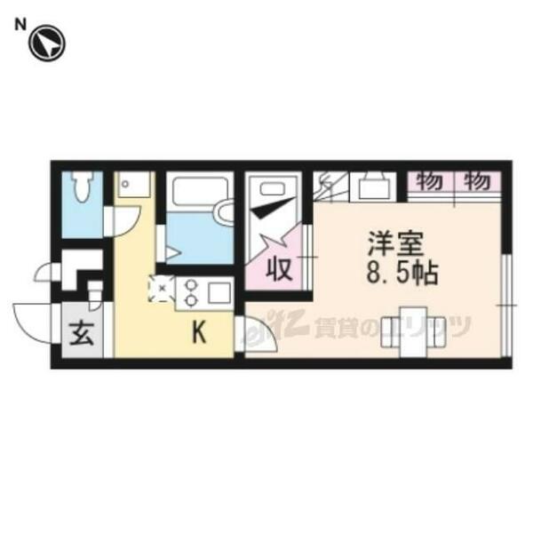 滋賀県蒲生郡日野町大字西大路(賃貸アパート1K・2階・23.18㎡)の写真 その2