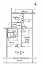 フィール天神町１号館 103 ｜ 東京都府中市天神町１丁目（賃貸マンション3LDK・1階・66.90㎡） その2