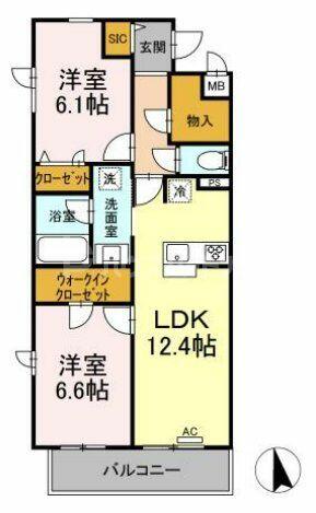 同じ建物の物件間取り写真 - ID:213102297887