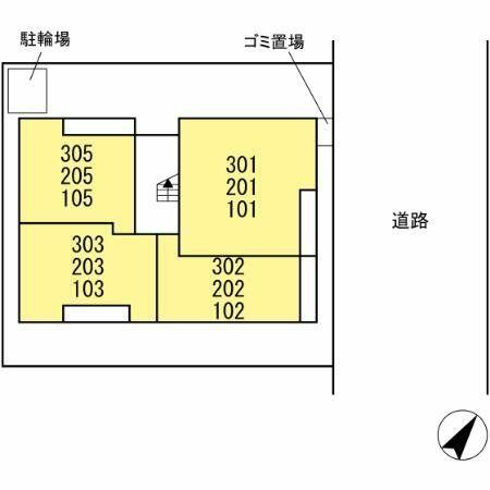 ブランヴェール大倉山 203｜神奈川県横浜市港北区大倉山４丁目(賃貸アパート1LDK・2階・34.84㎡)の写真 その3