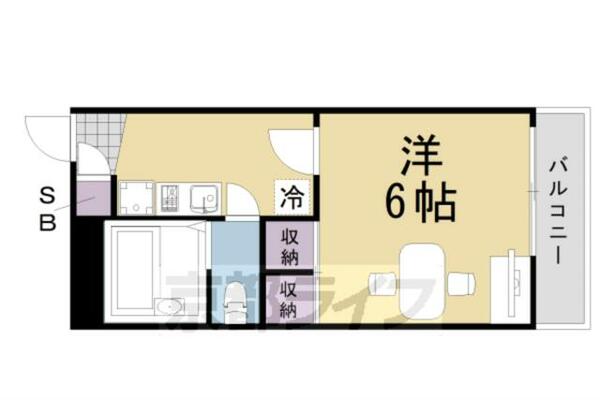 レオパレス嵐山Ⅱ 202｜京都府京都市西京区嵐山森ノ前町(賃貸アパート1K・2階・19.87㎡)の写真 その2