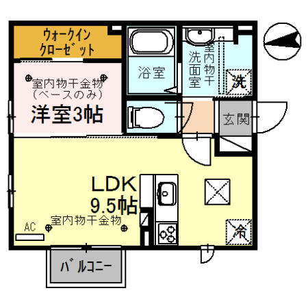 Ｇｒａｎ　Ｃｏｓｔａ（グラン　コスタ）　Ｂ棟 103｜石川県金沢市割出町(賃貸アパート1LDK・1階・32.77㎡)の写真 その2