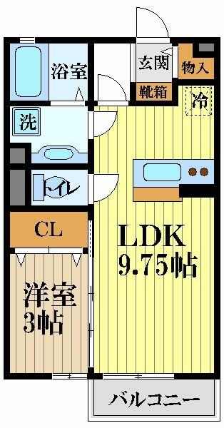 東京都小平市花小金井南町１丁目(賃貸アパート1LDK・1階・33.39㎡)の写真 その2