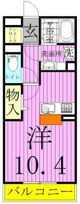 プラム・リリア 103｜千葉県松戸市上本郷(賃貸アパート1R・1階・30.03㎡)の写真 その2