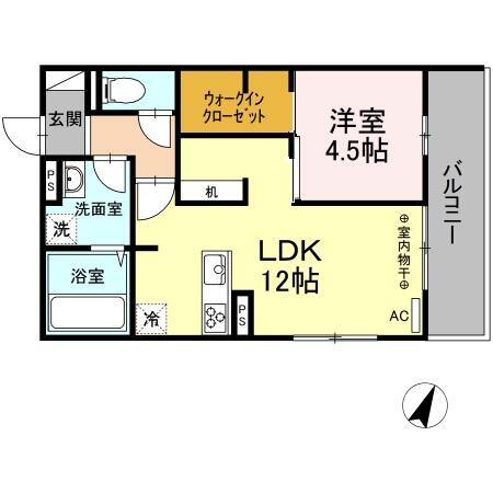 アルバルーチェ黒髪 205｜熊本県熊本市北区黒髪６丁目(賃貸アパート1LDK・2階・42.79㎡)の写真 その2