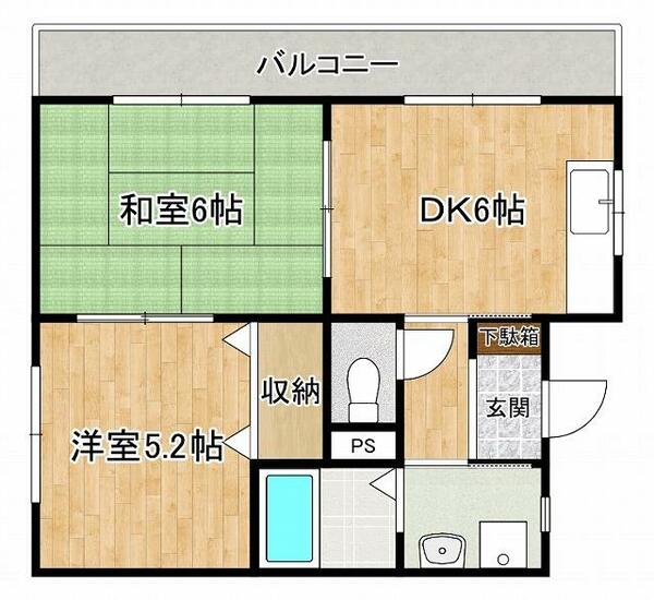 兵庫県神戸市東灘区御影本町８丁目(賃貸マンション2DK・2階・40.00㎡)の写真 その2