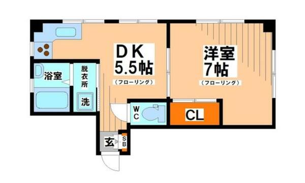東京都渋谷区幡ヶ谷３丁目(賃貸マンション1DK・6階・33.82㎡)の写真 その2