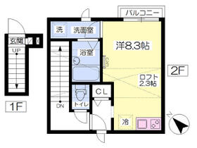 東京都世田谷区東玉川２丁目（賃貸アパート1R・2階・25.44㎡） その2