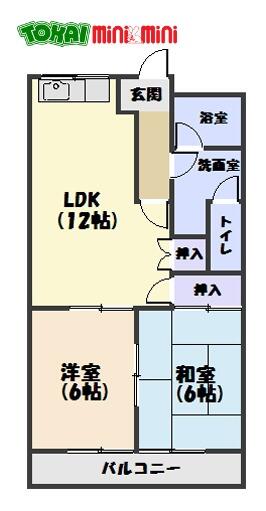 ルイール２１ 201｜三重県松阪市川井町(賃貸アパート2LDK・2階・48.00㎡)の写真 その2
