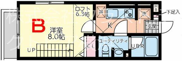 アルベルゴマーサ 207｜神奈川県横浜市神奈川区三ツ沢東町(賃貸アパート1K・2階・26.08㎡)の写真 その2