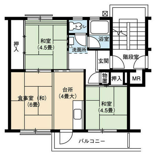 ＵＲ岩成台0010403の間取り