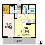 Ｄ－ｒｏｏｍ　清水新居　Ｉのイメージ