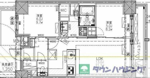 東京都北区王子３丁目(賃貸マンション2LDK・10階・53.58㎡)の写真 その2