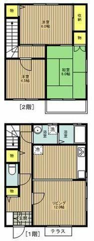 ビレッジピア A-1｜東京都西東京市谷戸町３丁目(賃貸テラスハウス3LDK・--・69.56㎡)の写真 その2