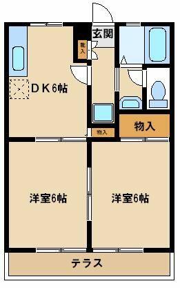 埼玉県所沢市大字北秋津(賃貸アパート2DK・1階・40.92㎡)の写真 その2
