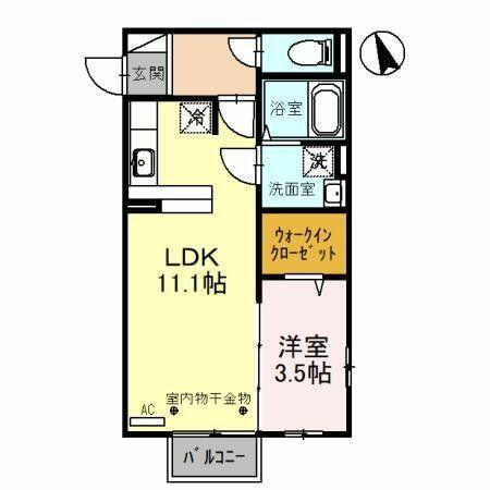 埼玉県さいたま市西区大字西遊馬(賃貸アパート1LDK・2階・37.78㎡)の写真 その2