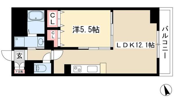 Ｗｉｓｔｅｒｉａ（ウィステリア） 302｜愛知県名古屋市東区相生町(賃貸マンション1LDK・3階・40.53㎡)の写真 その2