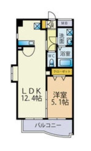 福岡県福岡市西区姪の浜１丁目(賃貸マンション1LDK・3階・38.85㎡)の写真 その1