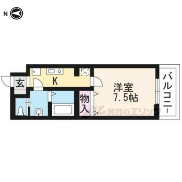 京都府京都市伏見区深草西浦町７丁目(賃貸マンション1K・3階・25.41㎡)の写真 その2