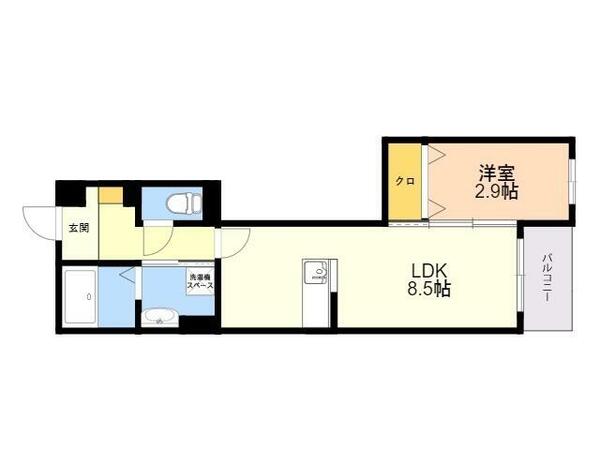 光陽マンション別府 502｜福岡県福岡市城南区別府５丁目(賃貸マンション1LDK・5階・31.20㎡)の写真 その2