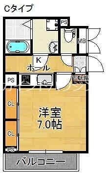 大阪府大阪市住吉区遠里小野２丁目(賃貸アパート1K・1階・25.83㎡)の写真 その2