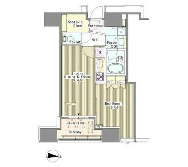 ホワイトタワー浜松町 2208｜東京都港区浜松町１丁目(賃貸マンション1LDK・22階・41.18㎡)の写真 その2