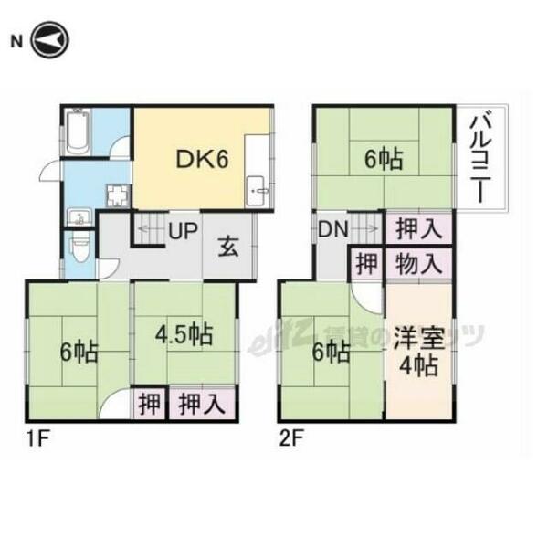 奈良県桜井市大字谷(賃貸一戸建5DK・--・75.33㎡)の写真 その2