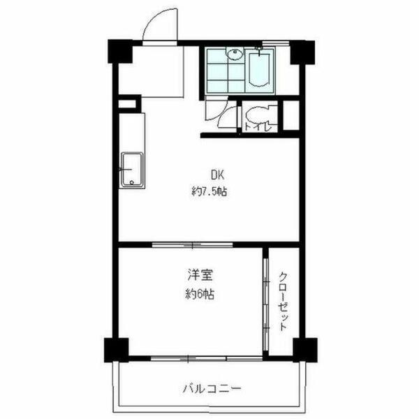 第１三鈴ビル 406｜愛知県名古屋市中村区十王町(賃貸マンション1DK・4階・34.20㎡)の写真 その2