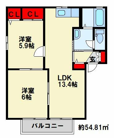 リセス・ヴィレッジ　Ａ棟の間取り