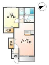 山形県山形市上桜田１丁目（賃貸アパート1LDK・1階・44.96㎡） その2