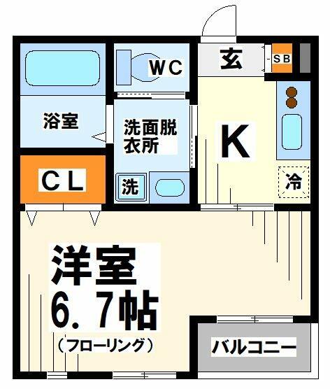 エピナール｜東京都調布市国領町７丁目(賃貸アパート1K・2階・24.75㎡)の写真 その2