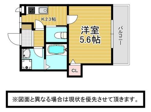 福岡県北九州市小倉北区萩崎町（アパート）の賃貸物件の間取り