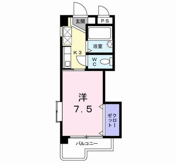 福岡県北九州市門司区柳町３丁目(賃貸マンション1K・1階・25.75㎡)の写真 その2