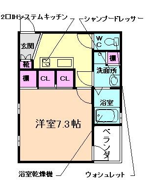 大阪府池田市天神２丁目(賃貸アパート1K・1階・28.98㎡)の写真 その2