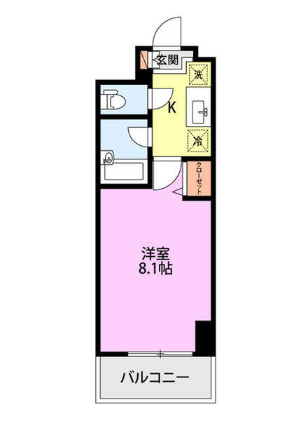 新潟県新潟市中央区弁天１丁目(賃貸マンション1K・8階・22.10㎡)の写真 その2