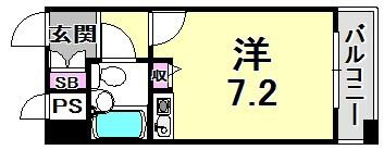 兵庫県神戸市中央区花隈町（マンション）の賃貸物件の間取り