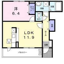 フォルトゥーナ　Ｂ  ｜ 岐阜県加茂郡川辺町下川辺（賃貸アパート1LDK・1階・45.12㎡） その2