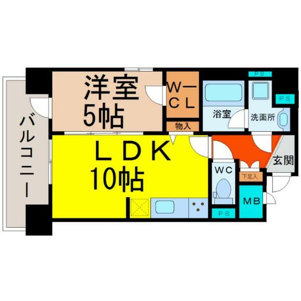 愛知県名古屋市中区丸の内１丁目(賃貸マンション1LDK・6階・40.46㎡)の写真 その2