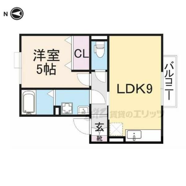 奈良県大和高田市日之出町(賃貸アパート1LDK・2階・35.21㎡)の写真 その2