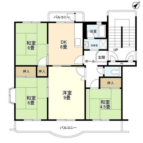 横尾５団地　４８号棟の間取り