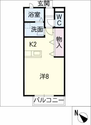 グリーンヒルズ小杉Ｂ棟｜三重県四日市市小杉町(賃貸アパート1K・1階・34.49㎡)の写真 その2