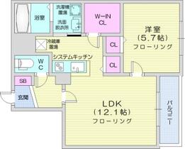 ＭｅｓｉｇＧｒｅｅｎ  ｜ 北海道札幌市北区北六条西８丁目（賃貸マンション1LDK・2階・47.88㎡） その2