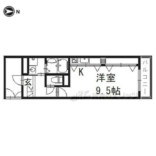 大阪府枚方市田宮本町(賃貸マンション1R・2階・29.90㎡)の写真 その2