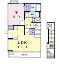 ステイション  ｜ 岐阜県可児市下恵土（賃貸アパート1LDK・2階・46.09㎡） その2