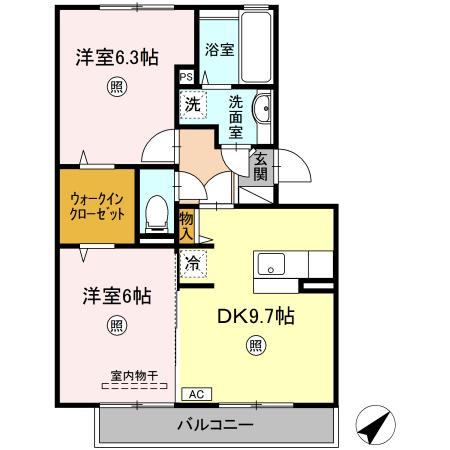 同じ建物の物件間取り写真 - ID:207001154228