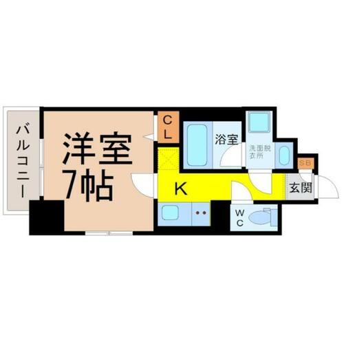 愛知県名古屋市中村区則武１丁目（マンション）の賃貸物件の間取り