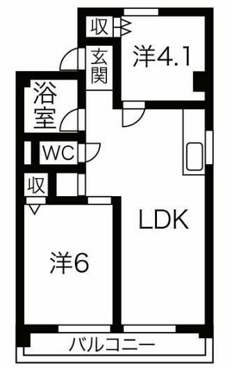 Ｃｏｕｒｔ八家 4A｜愛知県名古屋市中川区八家町２丁目(賃貸マンション2LDK・3階・43.29㎡)の写真 その2