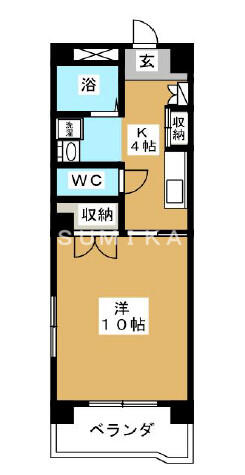 リヴィエル柳町｜岡山県岡山市北区柳町１丁目(賃貸マンション1K・4階・34.02㎡)の写真 その2