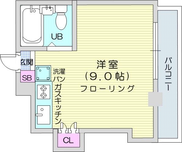 サイレンス医大前｜北海道札幌市中央区大通西１７丁目(賃貸マンション1R・10階・18.75㎡)の写真 その2